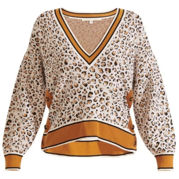 Veronica Beard Ronja Merino Wool Pullover Sweater in Multi - Picture 2 of 14